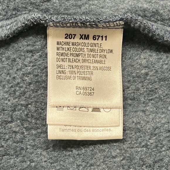 Columbia Polyester Viscose Blue-Gray Solid Long Sleeve Fleece Jacket Mens XXL - Picture 4 of 5